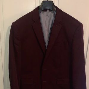 Burgundy suit jacket
